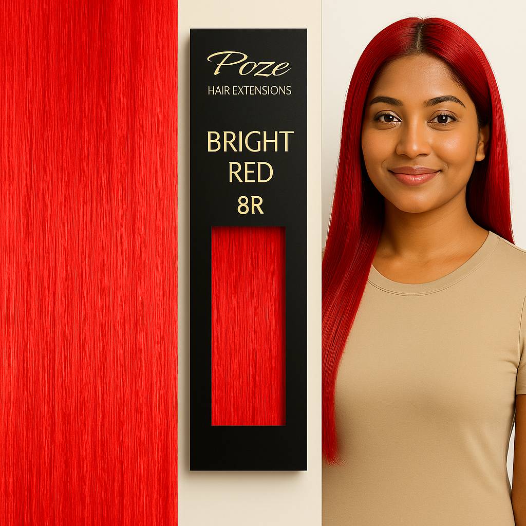 Teippi On Hiustenpidennys Standard - 8R Kirkas Punainen