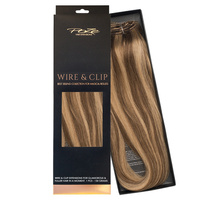 Poze Standard Wire & Clip Extensions - 130g Sandy Brown Mix 7BN/10B - 50cm