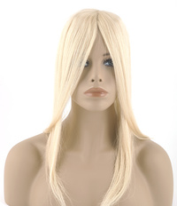 Poze Standard Äkta Löshår Top Piece - 60g Platinum Blonde 12NA - 40cm