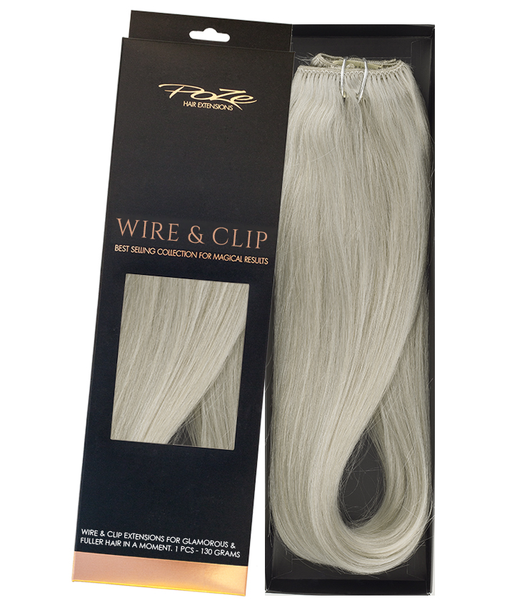 Poze Standard Wire & Clip Extensions - 130g Titanium Blonde 10AS - 50cm