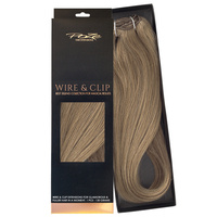 Poze Standard Äkta Löshår Wire & Clip - 130g Light Ash Brown 8A - 50cm