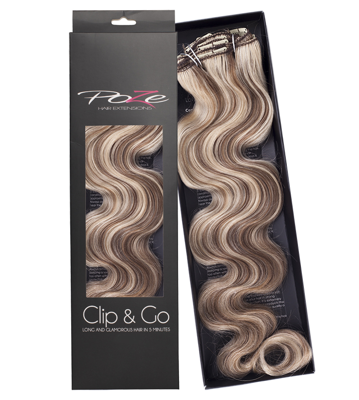 Poze Standard Laineikas Clip & Go Pidennykset - 125g Ash Mix 8A/10NV - 55cm
