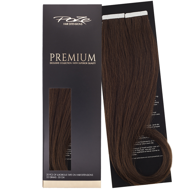 Poze Premium Teippipidennykset - 52g 4B Chocolate Brown - 40cm