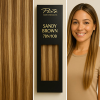 Poze Premium Hiusnauhat Hiustenpidennys - 110g 7BN/10B Sandy Brown Mix - 60cm