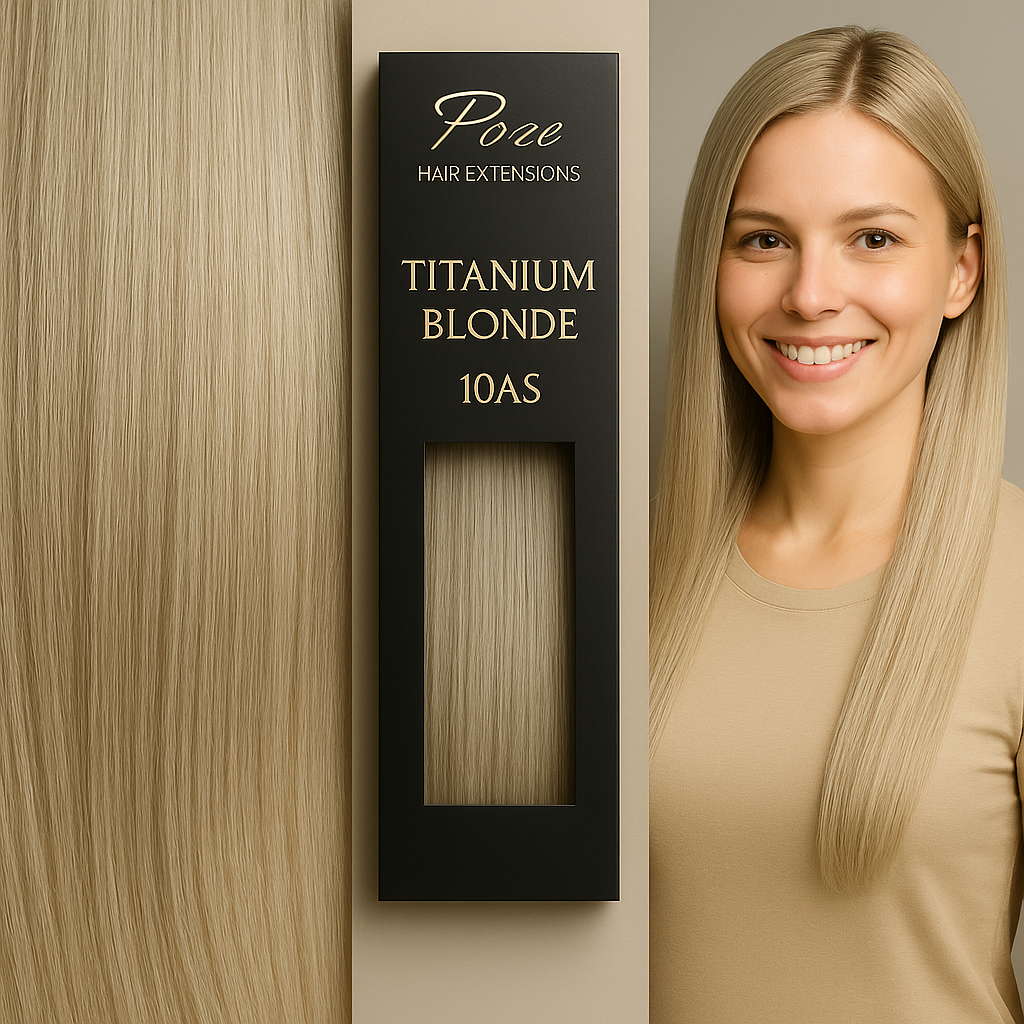 Poze Premium Teippipidennykset - 50g 10AS Titanium Blonde - 50cm