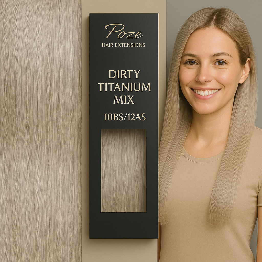 Poze Premium Clip & Go Pidennykset - 125g Dirty Titanium Mix 10BS/12AS - 50cm