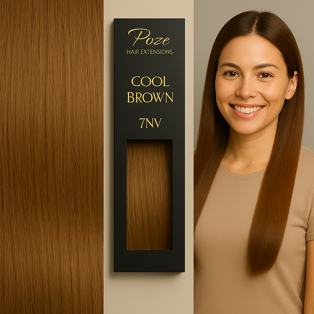 Poze Premium Clip & Go Pidennykset - 125g Cool Brown 7NV - 50cm