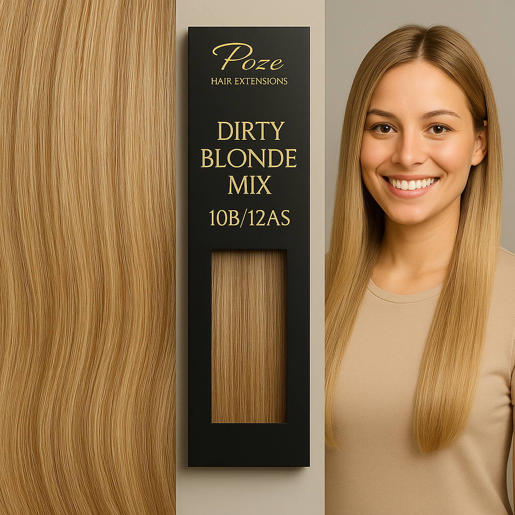 Poze Standard Wire & Clip Extensions - 130g Dirty Blonde Mix 10B/12AS - 50cm