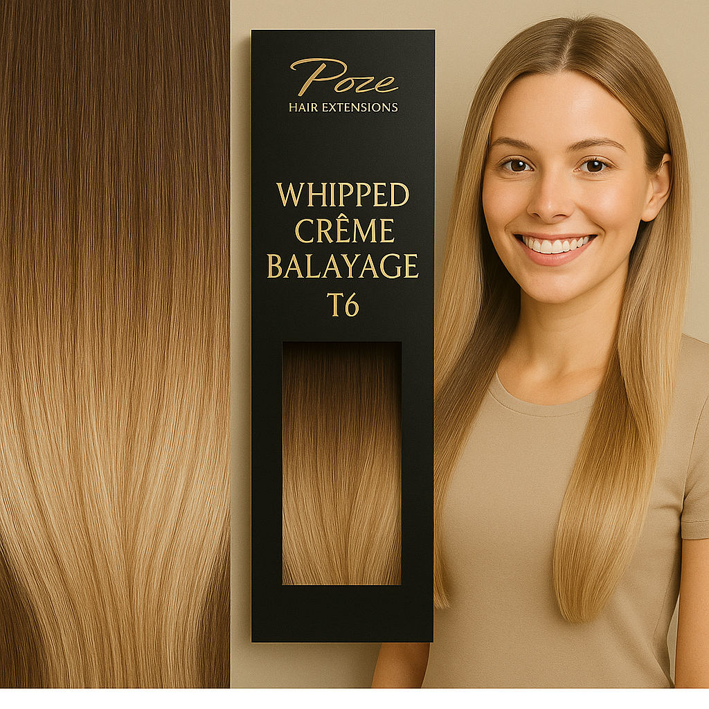 Poze Standard Clip & Go Pidennykset - 125g Whipped Creme Balayage T6 - 50cm