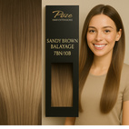 Poze Premium Teippipidennykset - 50g Sandy Brown Balayage 7BN/10B - 50cm