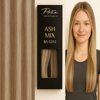 Poze Premium Hiusnauhat Hiustenpidennys - 50g Ash Mix 8A/12AS - 50cm