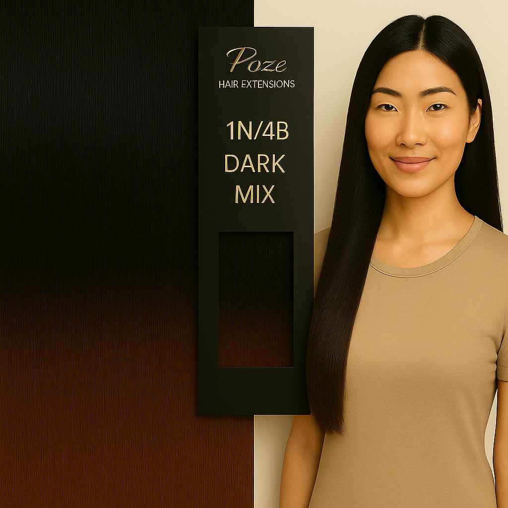 Poze Standard Teippipidennykset - 50g 1N/4B Dark Mix Balayage - 50cm