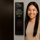 Poze Premium Hiusnauhat Hiustenpidennys - 60g 2B Dark Espresso Brown - 60cm